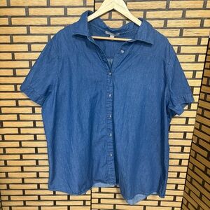 Woman Within Denim Button Down Shirt Size 22/24‎